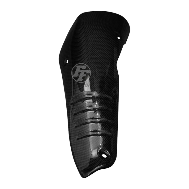 F&F Carbon Auspuffverkleidung, 100 % Carbon – Aprilia RSV 4 2009–2014, Tuono V4 2009–2016