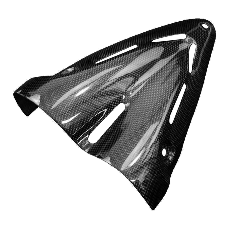 F&F Carbon Exhaust cover, carbon/glass fibre – Ducati Diavel 2010–2013
