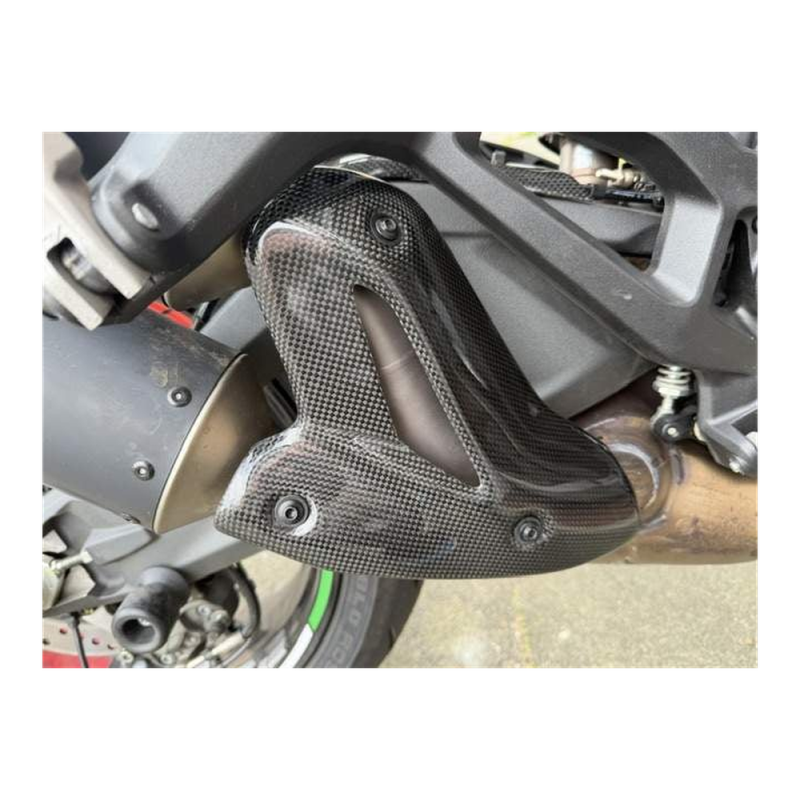 Paracalore scarico F&F Carbon, 100 % carbonio – Ducati Monster 937 SP dal 2023