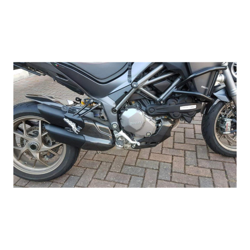 F&F Carbon Auspuffverkleidung, 100 % Carbon – Ducati Multistrada 1200 2015–2017, Multistrada 1200 S Touring u. a.