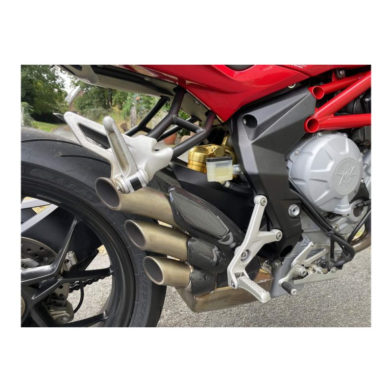 F&F Carbon Auspuffverkleidung, 100 % Carbon – MV Agusta F3 2012–2019, Brutale 675 u. a.