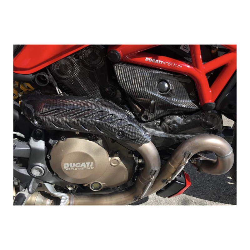 F&F Carbon Auspuffverkleidung oben, Carbon/Glasfaser – Ducati Monster 1200, Monster 1200S 2014–2016 u. a.
