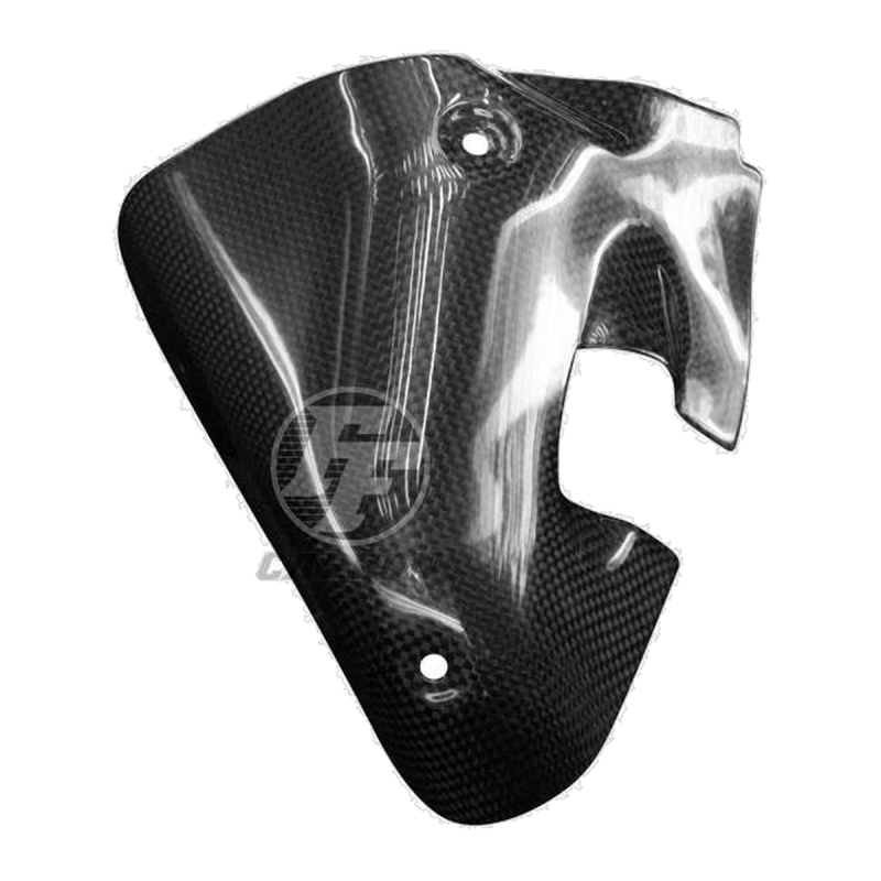 Paracalore scarico destro F&F Carbon, carbonio/fibra di vetro – Ducati Supersport 939 2017–2020, Supersport 950 dal 2021