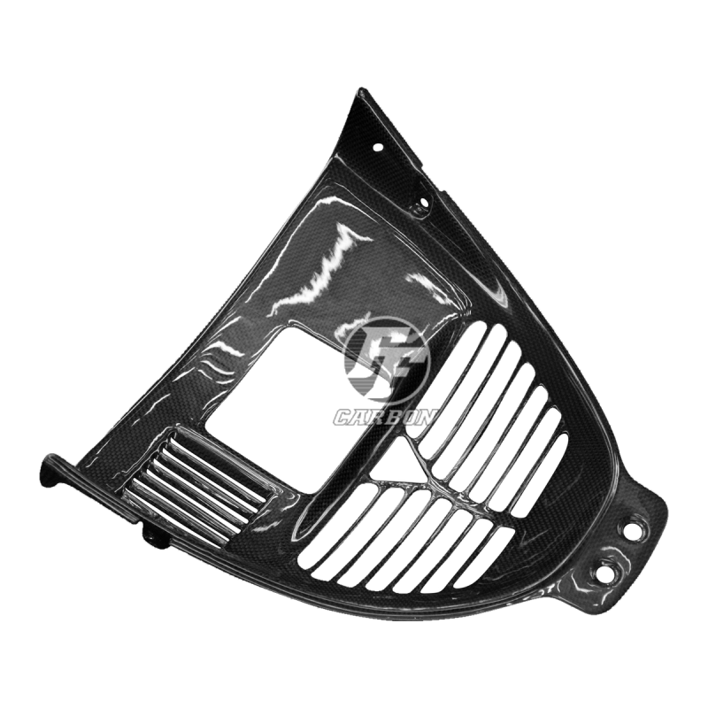 F&F Carbon Dreiecksrahmen-Ölkühlerabdeckung, 100 % Carbon – Ducati 888
