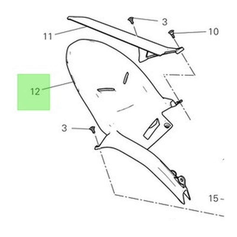 F&F Carbon Hinteres Schutzblech, 100 % Carbon – Ducati Multistrada V2 ab 2025