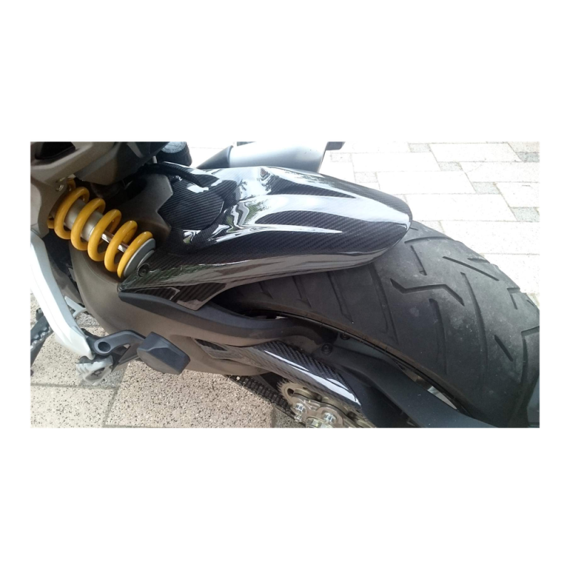F&F Carbon Hinteres Schutzblech mit integrierter Kabel-Abdeckung, 100 % Carbon – Ducati Multistrada 1200 2015–2016, Multistrada 1200 S 2017