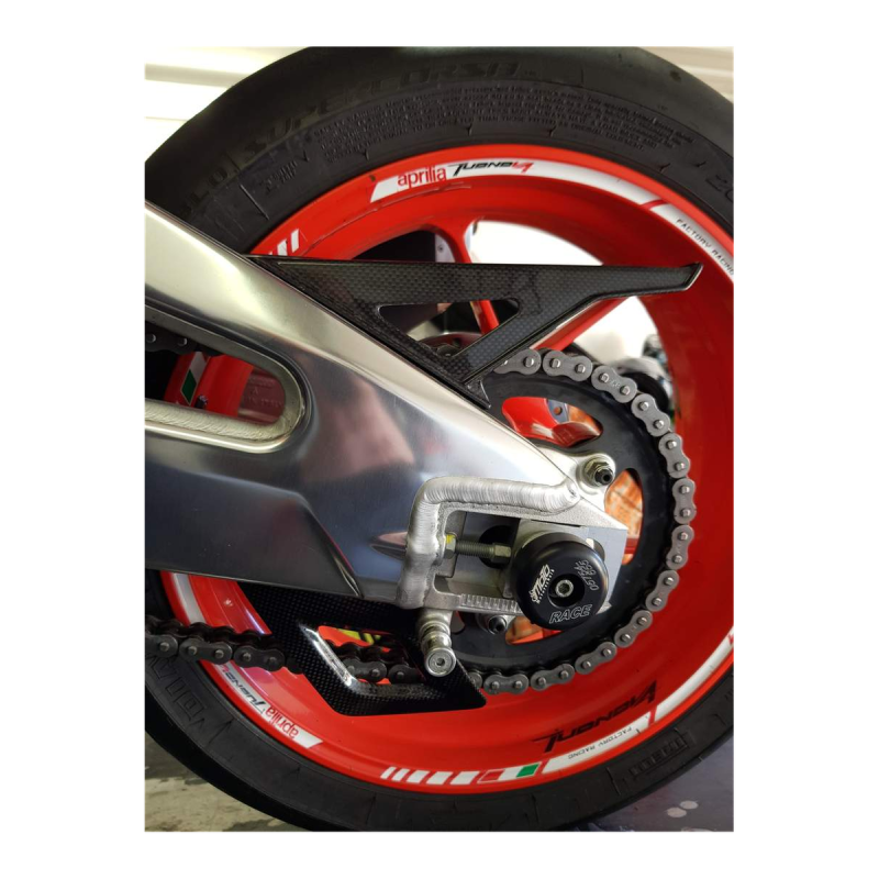 F&F Carbon Kettenschutz unten, 100 % Carbon – Aprilia RSV 4 2009–2020, Tuono V4R 2015–2020