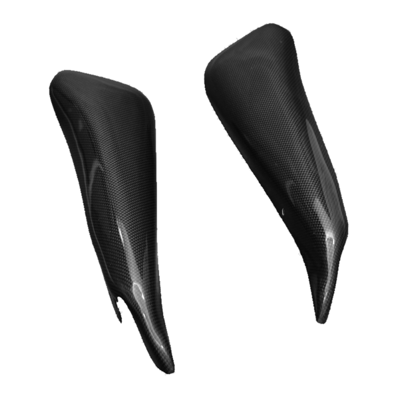 F&F Carbon Kleine Heck-Seitenverkleidung bei nicht Serien-Endtopf, 100 % Carbon – Ducati Hypermotard 796, Hypermotard 1100