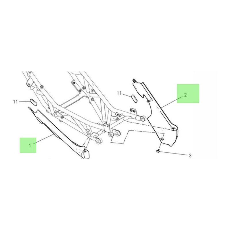 F&F Carbon Rahmenverkleidung, Carbon/Glasfaser – Ducati Multistrada V2 ab 2025