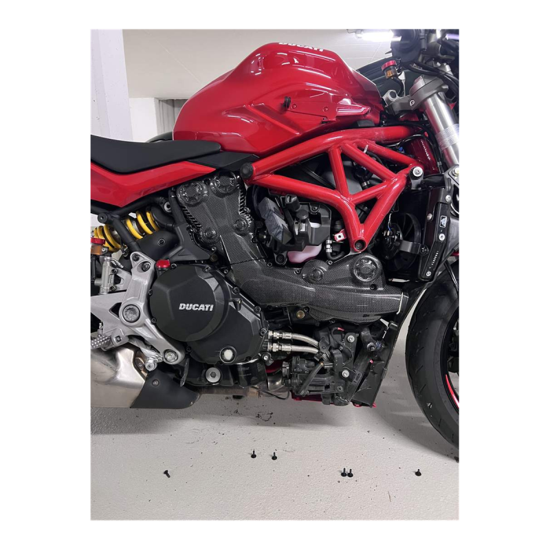 F&F Carbon Riemenabdeckung, Carbon/Glasfaser – Ducati Supersport 939 2017–2020, Supersport 950 ab 2021 u. a.