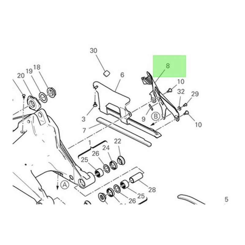 F&F Carbon Schwingenverkleidung klein, 100 % Carbon – Ducati Multistrada V2 ab 2025