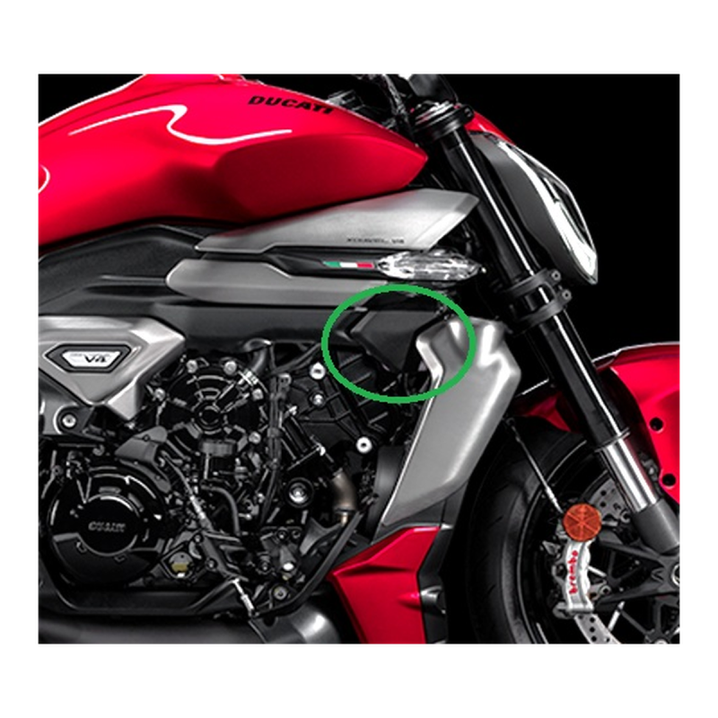 F&F Carbon Seitenverkleidung hinter Kühler rechts, 100 % Carbon – Ducati XDiavel V4 ab 2025