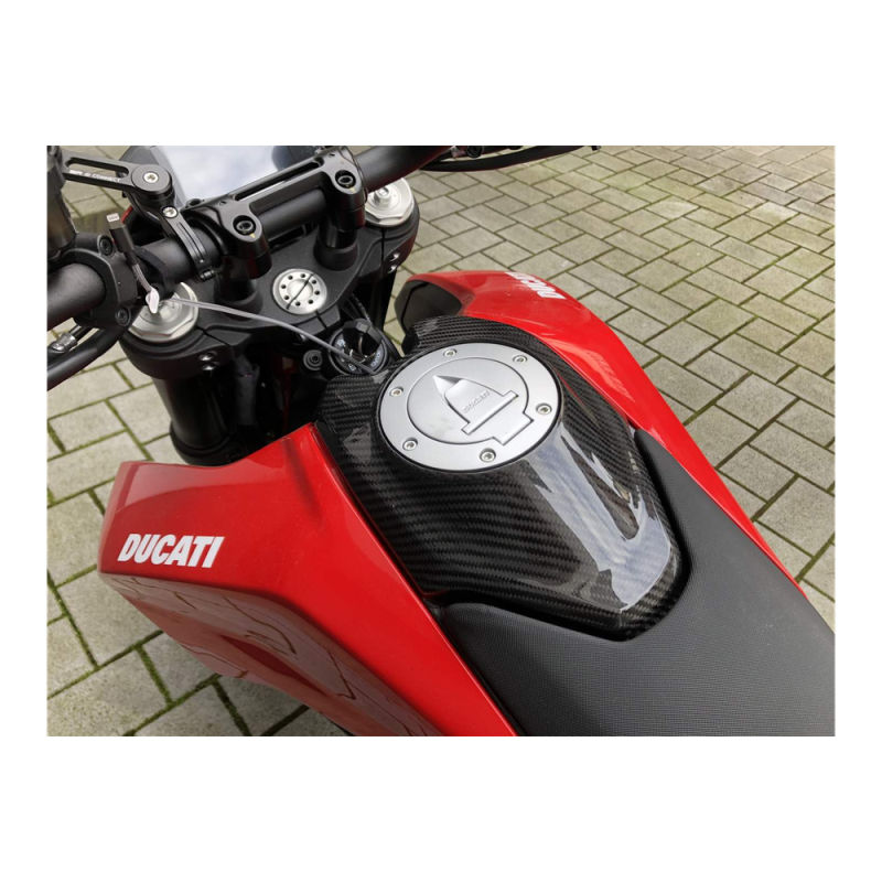 F&F Carbon Tankverkleidung, 100 % Carbon – Ducati Hypermotard 950 ab 2019