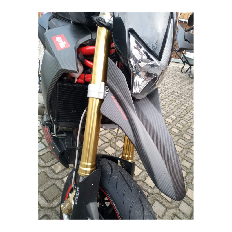 F&F Carbon Vorderes Schutzblech (Oberes Teil), 100 % Carbon – Aprilia SMV 750 Dorsoduro 2008–2013, SMV 900 Dorsoduro 2017–2022 u. a.