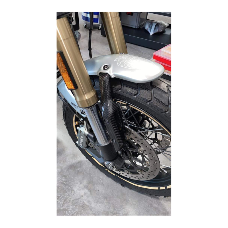 Parafango anteriore parti laterali F&F Carbon, 100 % carbonio – Ducati Scrambler 1100, Scrambler 1100 Special ecc.
