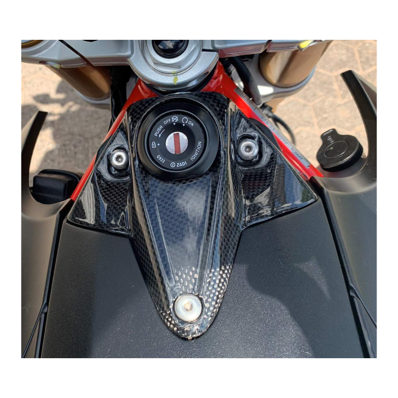 F&F Carbon Zündschlossabdeckung, 100 % Carbon – Aprilia SMV 750 Dorsoduro 2008–2016, Dorsoduro 900 2017–2022