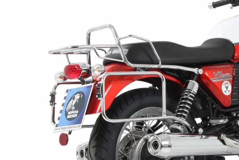 Hepco & Becker Tubular Luggage Bridge Top Case Carrier, Chrome – Moto Guzzi V7 Classic