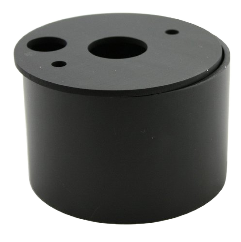 Contenitore strumento alluminio 80 mm, serie/Vega, completo, anodizzato nero