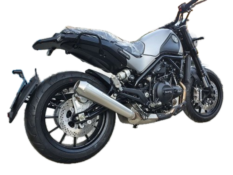 Mistral Schalldämpfer konisch, Edelstahl matt, Euro 4 – Benelli Leoncino 500