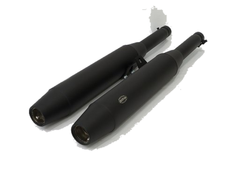 Coppia di silenziatori Mistral Classic, a sigaro, inox nero opaco, omologati – Moto Guzzi T3, G5