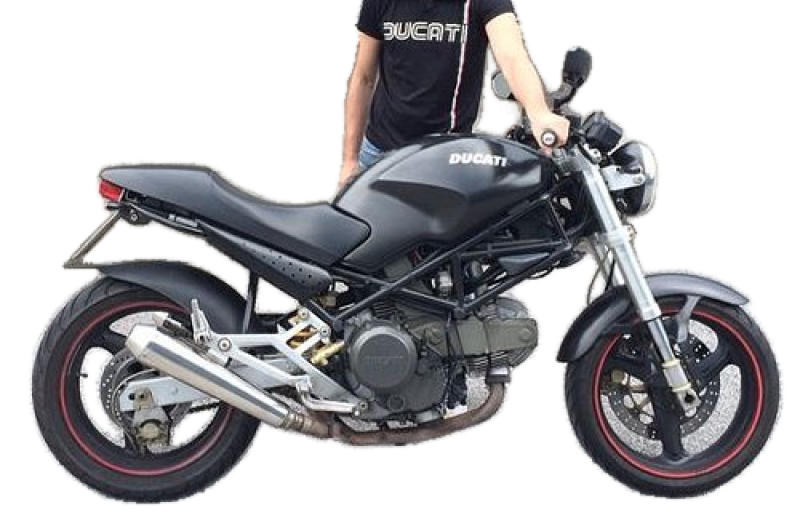Mistral Schalldämpfer-Satz, konisch kurz, Edelstahl matt, mit EG-ABE und Kat – Ducati Monster