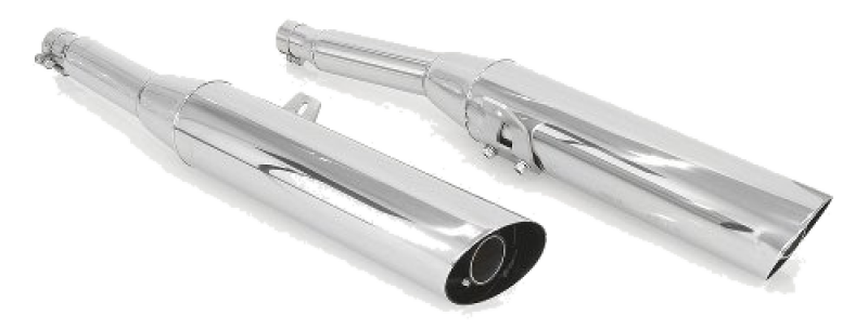 Coppia di silenziatori Mistral Slashcut, inox lucidato, omologati – Moto Guzzi Nevada 350/750