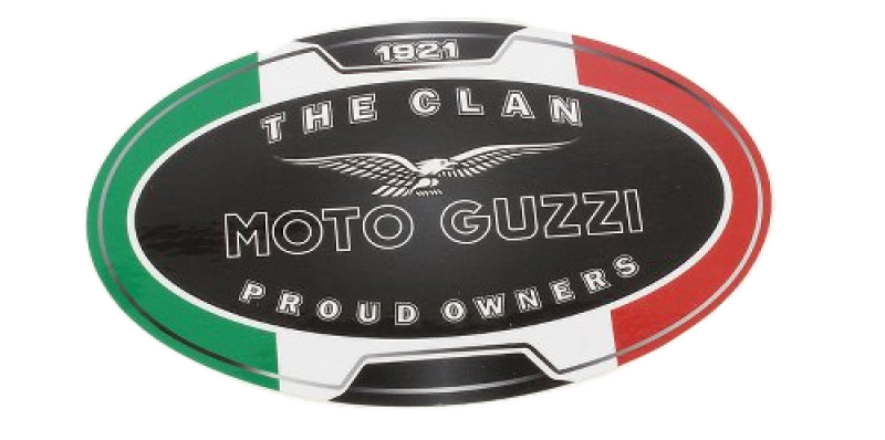 Adesivo Moto Guzzi «The Clan» 14,5 x 9,5 cm – originale