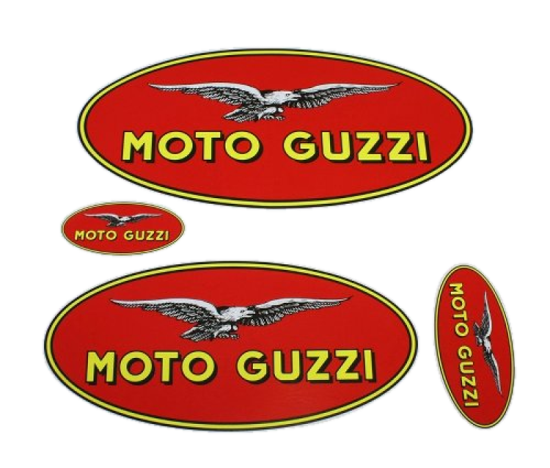 Kit adesivi ovali Moto Guzzi, 4 pz.