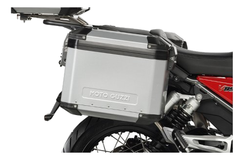 Moto Guzzi Seitenkoffer-Satz 33/38 Liter, Aluminium – V85 TT / V85 TT Travel