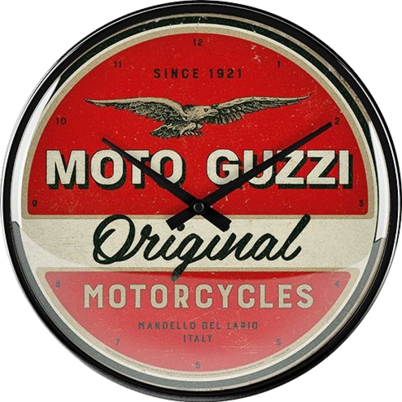 Orologio da parete Moto Guzzi «Original Motorcycles», Ø 31 cm