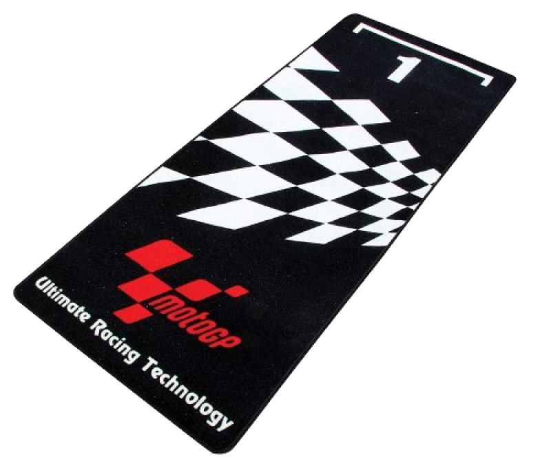 Tappeto per moto «Moto GP», nero, 191 x 81 cm