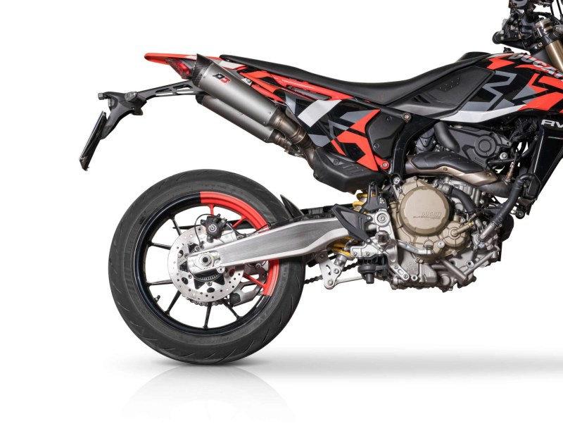 QD-EXHAUST Ducati Hypermotard 698 (Euro 5+) – Slip-on Tri-Cone Titanium Carbon – detail view
