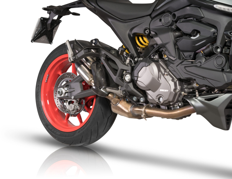 QD-EXHAUST Ducati Monster 937 (Euro 5) – Slip-on Power Gun Stainless – detail view