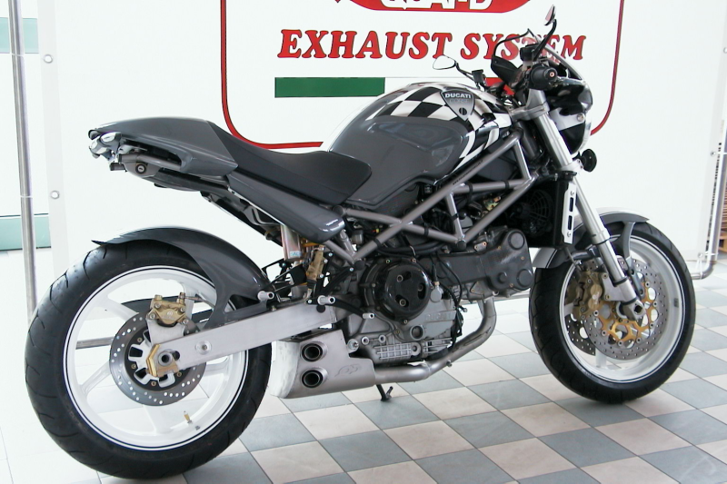 QD-EXHAUST Ducati Monster S4 – Ex-Box Exhaust System Stainless – fitted to the motorcycle