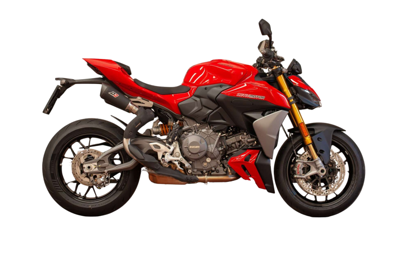 QD-EXHAUST Ducati Panigale/Streetfighter V2 (from 2025) – Slip-on Dark Matter – fitted to the motorcycle