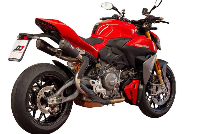QD-EXHAUST Ducati Panigale/Streetfighter V2 (from 2025) – Slip-on Dark Matter – fitted to the motorcycle