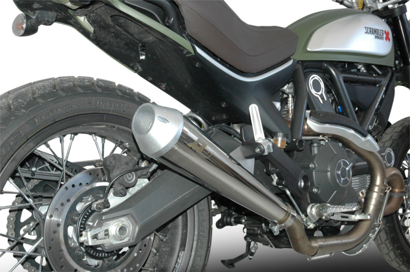 QD-EXHAUST Ducati Scrambler (Euro 3) – Slip-on MaXcone Dark mit Kat – Detailansicht