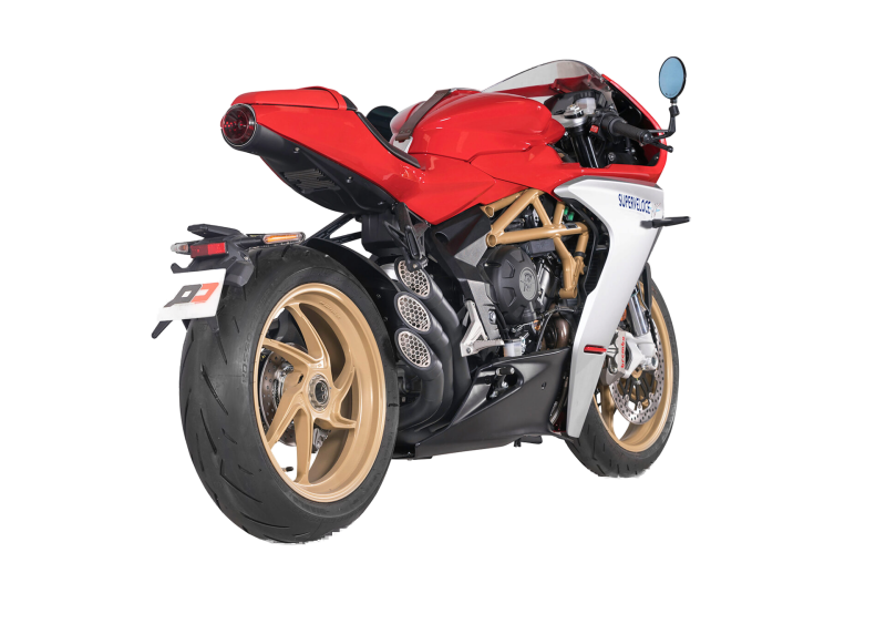 QD-EXHAUST MV Agusta 675/800 (Euro 4/5) – Slip-on Power Gun Dark – am Motorrad