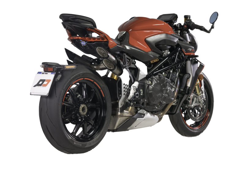 QD-EXHAUST MV Agusta Brutale 1000 RR/RS – Slip-on Power Gun Titan – am Motorrad