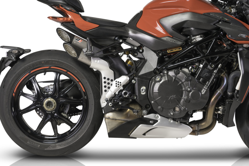QD-EXHAUST MV Agusta Brutale 1000 RR/RS – Slip-on Power Gun Titan – Detailansicht
