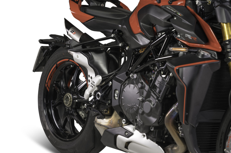 QD-EXHAUST MV Agusta Brutale 1000 RR/RS – Slip-on Power Gun Titan – Detailansicht