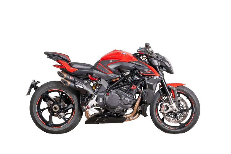 QD-EXHAUST MV Agusta Brutale 1000 RR/RS – Slip-on Power Gun Dark Bronze – fitted to the motorcycle