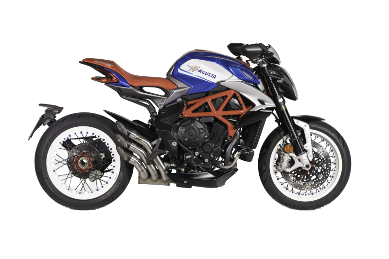QD-EXHAUST MV Dragster/F3/Superveloce (Euro 4/5) – Slip-on Power Gun Silver – am Motorrad