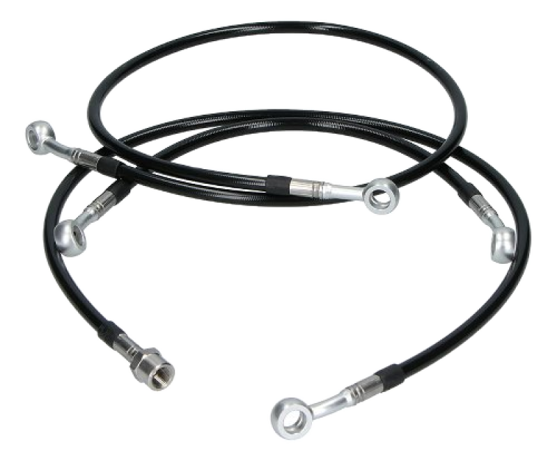 Kit tubi freno in treccia Spiegler 3 pezzi, nero – Moto Guzzi V35, V50
