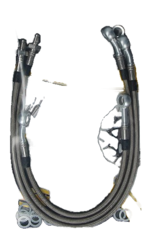 Kit tubi freno in treccia anteriori Spiegler 3 pezzi – Moto Guzzi 850 Le Mans 2/3