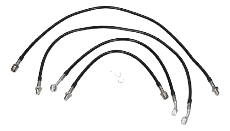Kit tubi freno in treccia Spiegler 4 pezzi, nero – Moto Guzzi 1000 SP