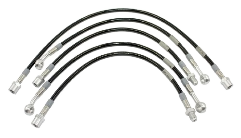 Kit tubi freno in treccia Spiegler 5 pezzi, nero – Moto Guzzi 850 T3
