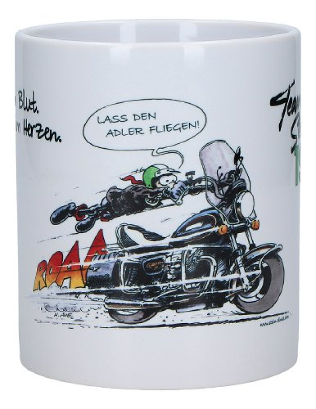 Tazza Stein-Dinse «Lass den Adler fliegen!» di Holger Aue, 340 ml