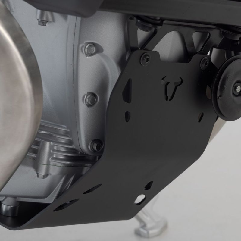 SW-Motech engine guard aluminium, black – Moto Guzzi V100 Mandello / S