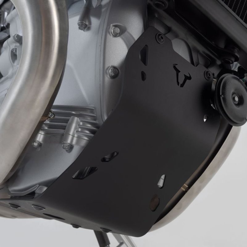 SW-Motech engine guard aluminium, black – Moto Guzzi V100 Mandello / S
